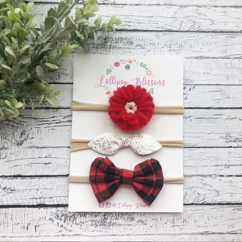 Christmas Baby Headband set 